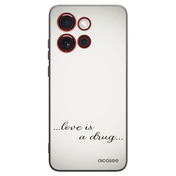 Picasee crna silikonska maskica za Motorola Edge 60 Neo 5G - Love is a drug