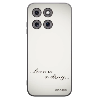 Picasee crna silikonska maskica za Motorola Moto G77 - Love is a drug