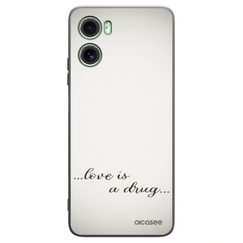 Picasee crna silikonska maskica za Motorola Moto G06 - Love is a drug