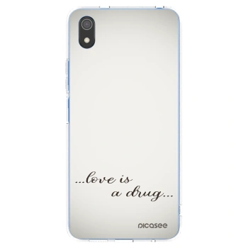 Picasee silikonska prozirna maskica za Xiaomi Redmi 7A - Love is a drug
