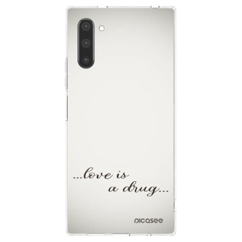 Picasee silikonska prozirna maskica za Samsung Galaxy Note 10 N970F - Love is a drug