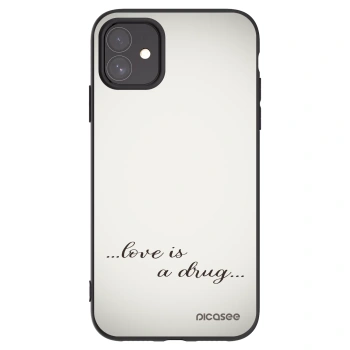 Picasee crna silikonska maskica za Apple iPhone 11 - Love is a drug