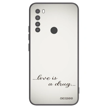 Picasee crna silikonska maskica za Xiaomi Redmi Note 8 - Love is a drug