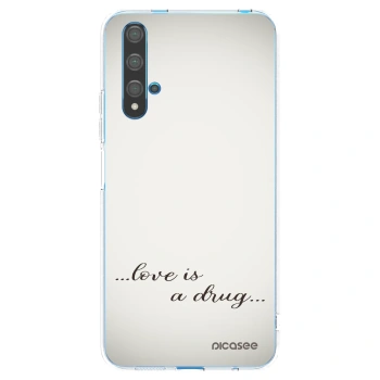 Picasee silikonska prozirna maskica za Huawei Nova 5T - Love is a drug