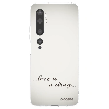 Picasee silikonska prozirna maskica za Xiaomi Mi Note 10 (Pro) - Love is a drug