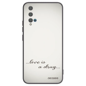 Picasee crna silikonska maskica za Huawei Nova 5T - Love is a drug