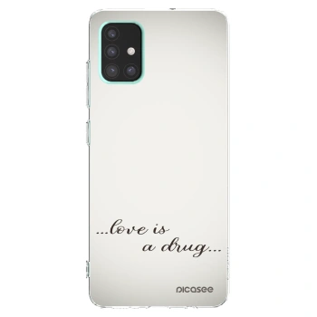 Picasee silikonska prozirna maskica za Samsung Galaxy A51 A515F - Love is a drug
