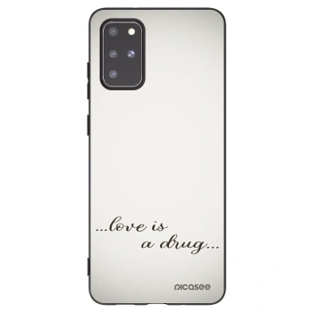 Picasee crna silikonska maskica za Samsung Galaxy S20+ G985F - Love is a drug