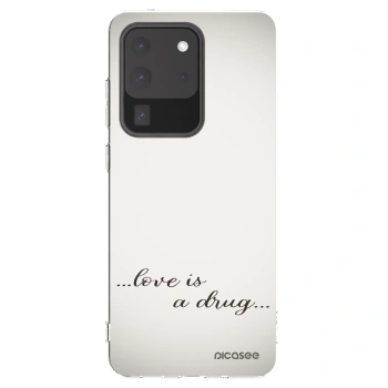 Picasee silikonska prozirna maskica za Samsung Galaxy S20 Ultra 5G G988F - Love is a drug