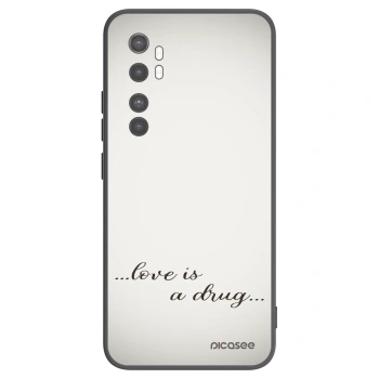 Picasee crna silikonska maskica za Xiaomi Mi Note 10 Lite - Love is a drug