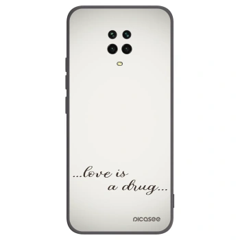 Picasee crna silikonska maskica za Xiaomi Redmi Note 9S - Love is a drug