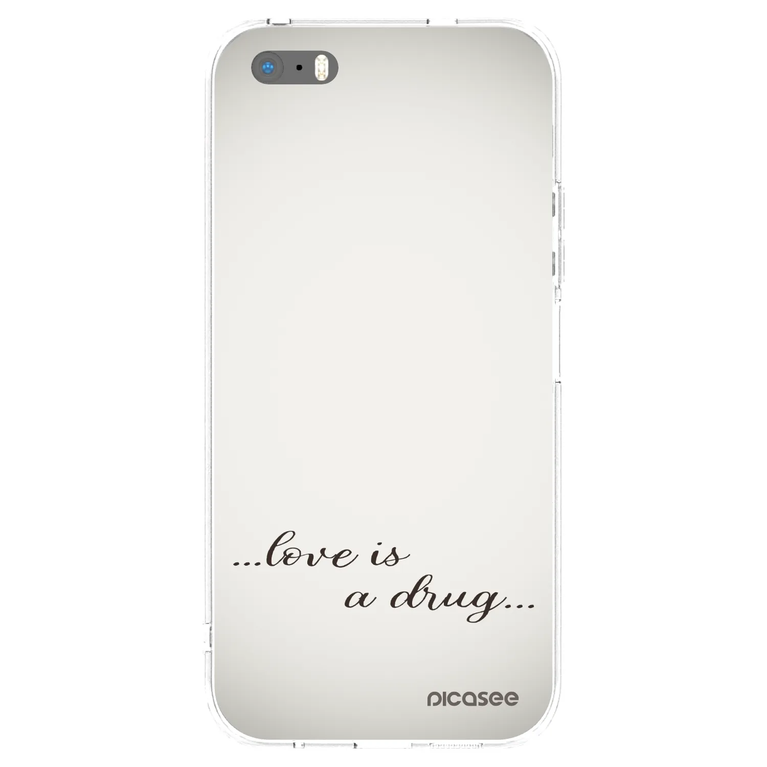 Picasee silikonska prozirna maskica za Apple iPhone 5/5S/SE - Love is a drug