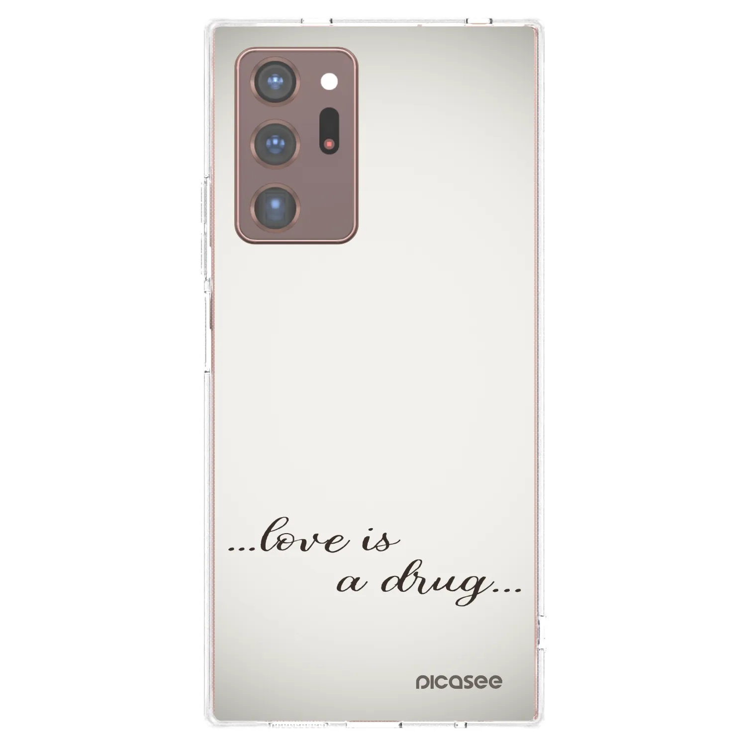 Picasee silikonska prozirna maskica za Samsung Galaxy Note 20 Ultra - Love is a drug