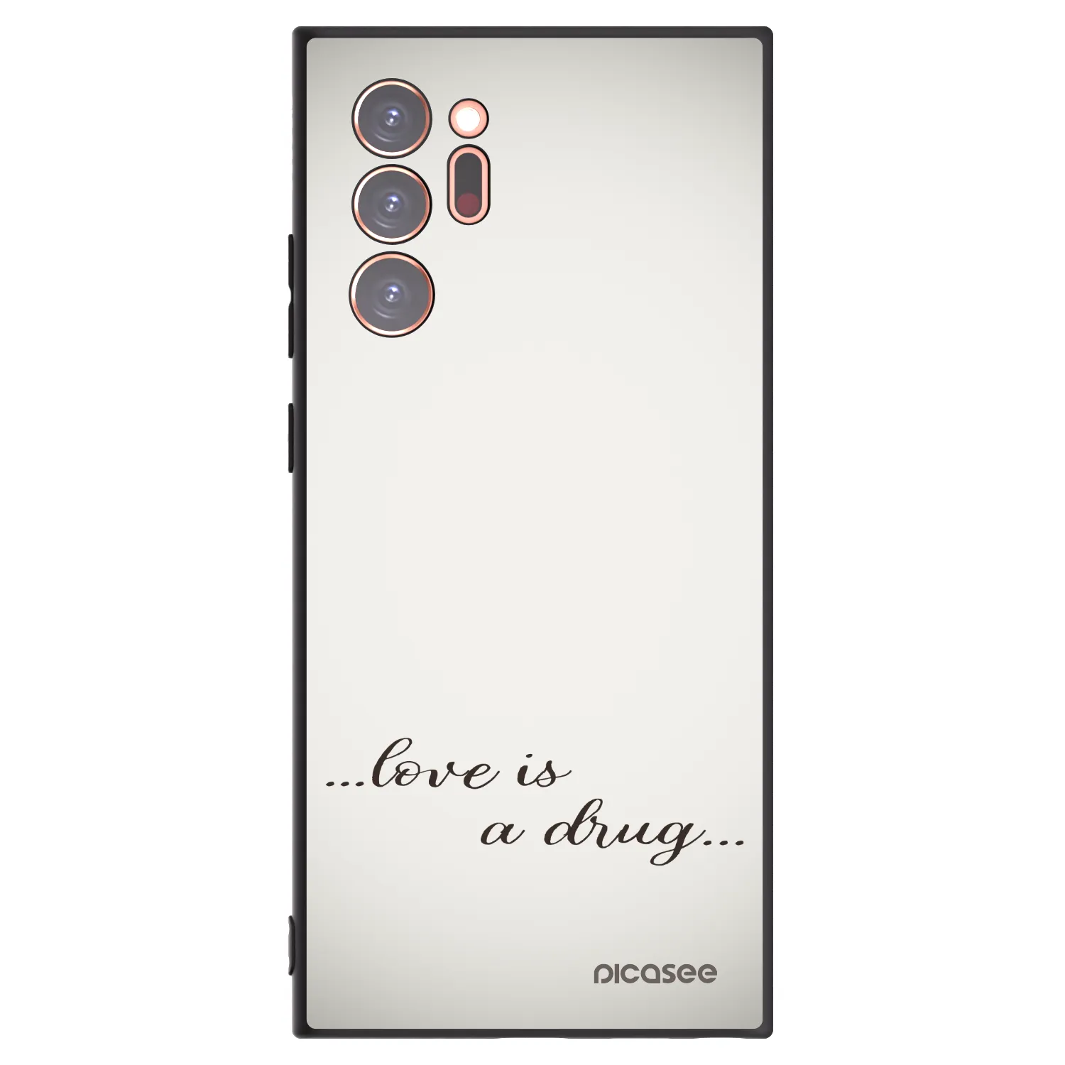 Picasee crna silikonska maskica za Samsung Galaxy Note 20 Ultra - Love is a drug