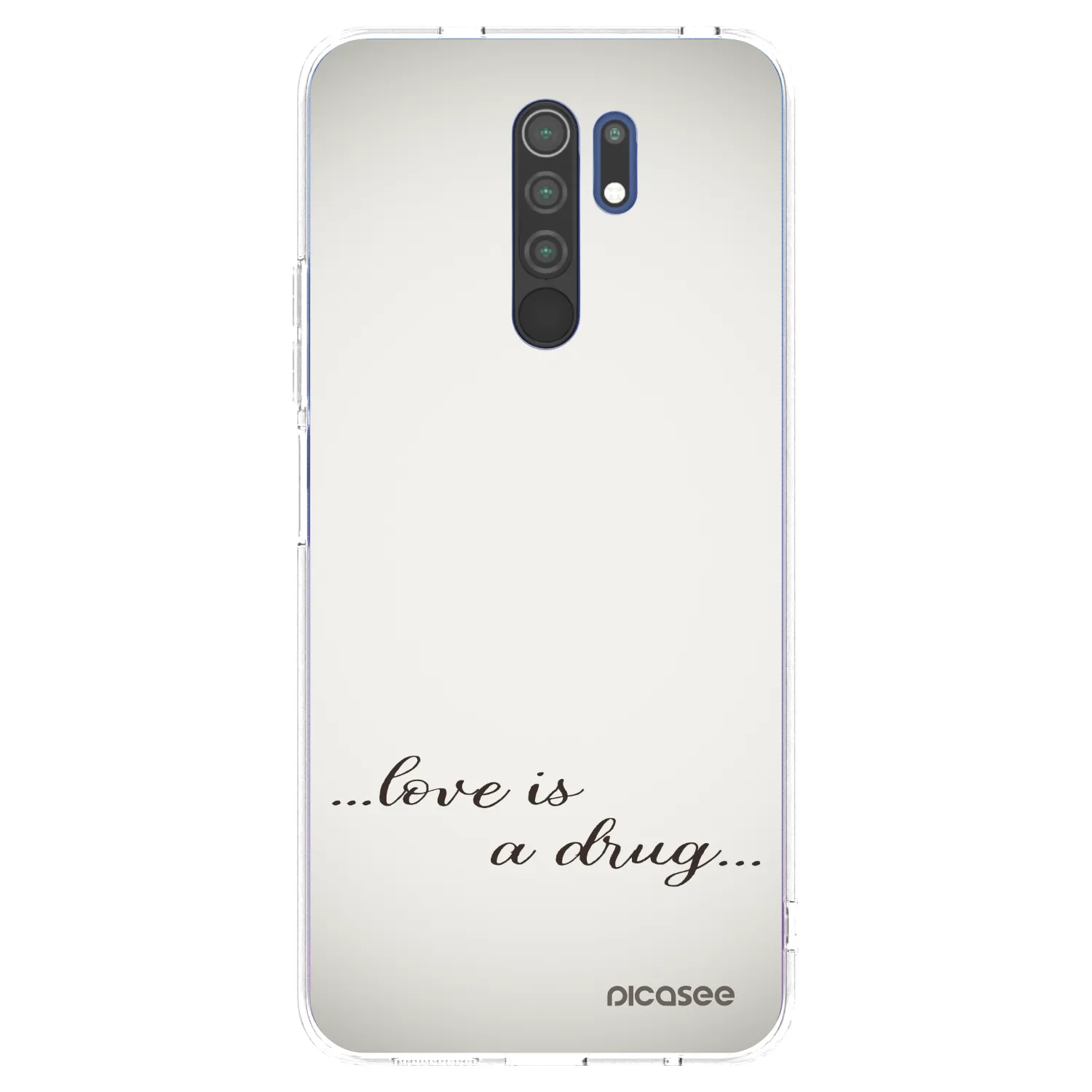 Picasee silikonska prozirna maskica za Xiaomi Redmi 9 - Love is a drug