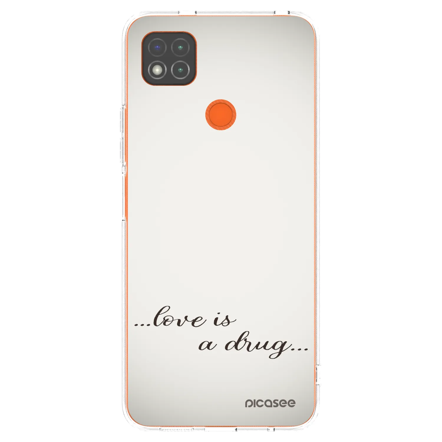 Picasee silikonska prozirna maskica za Xiaomi Redmi 9C - Love is a drug