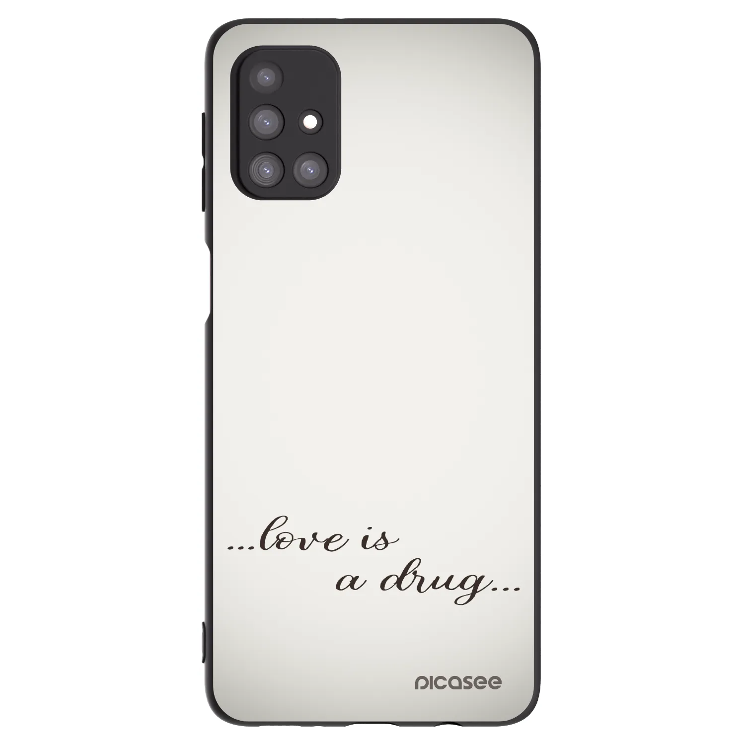 Picasee crna silikonska maskica za Samsung Galaxy M31s - Love is a drug