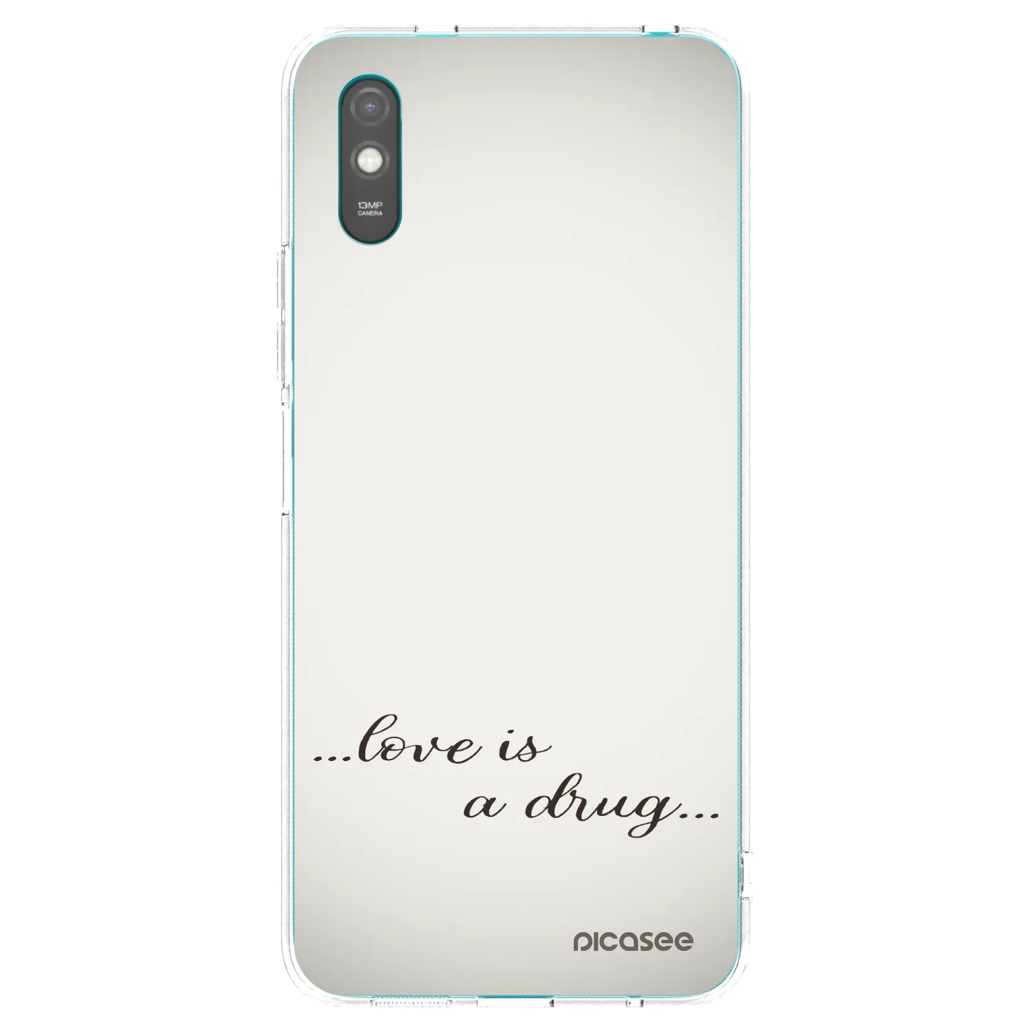 Picasee silikonska prozirna maskica za Xiaomi Redmi 9A - Love is a drug