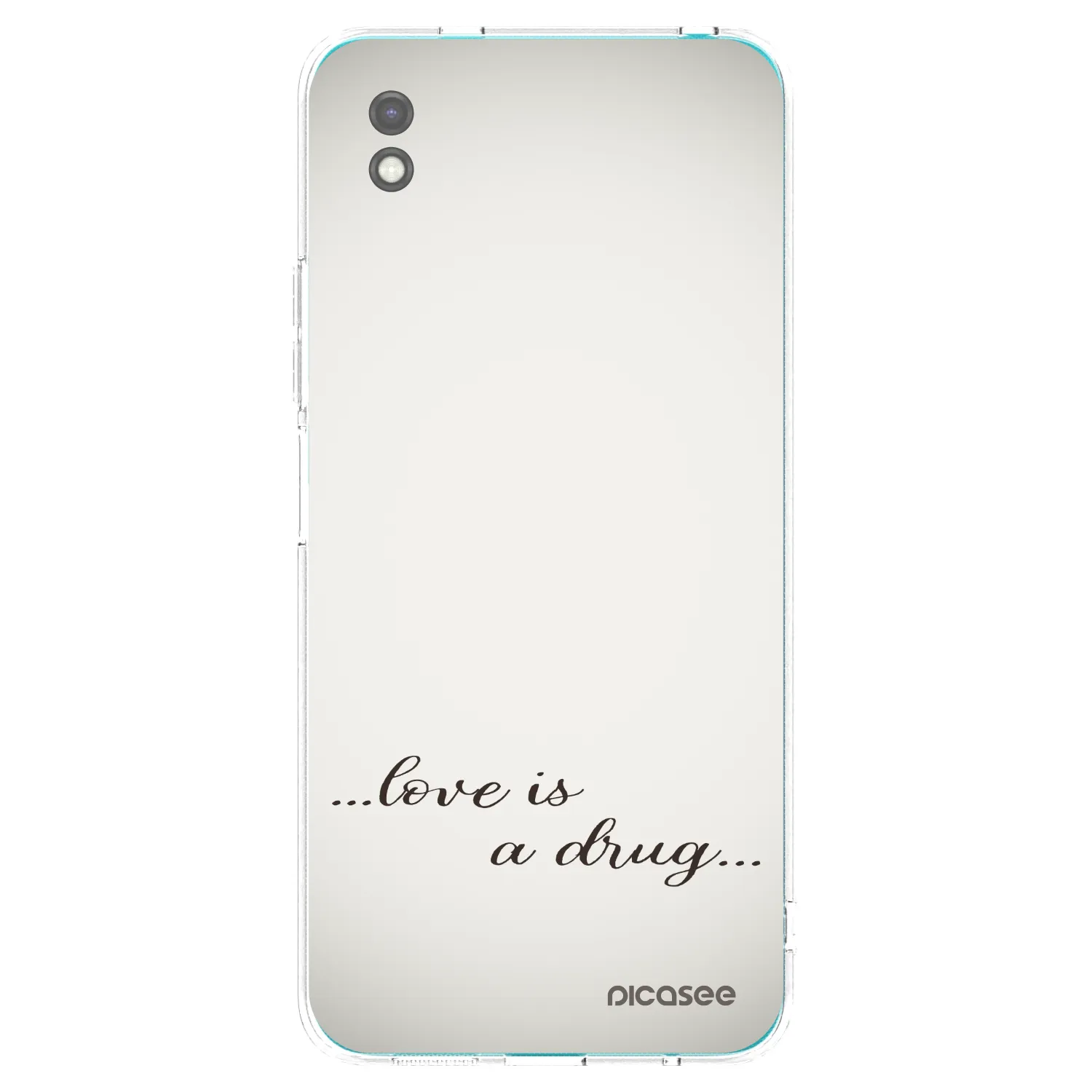 Picasee crna silikonska maskica za Xiaomi Redmi 9A - Love is a drug