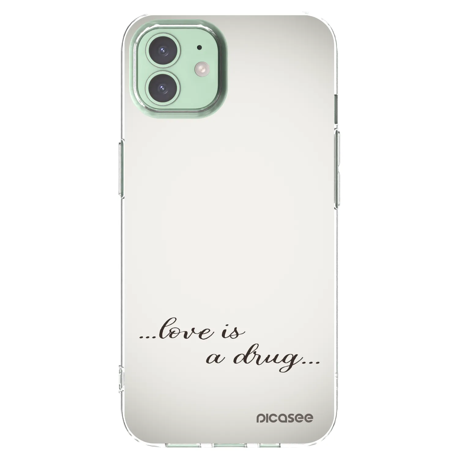 Picasee silikonska prozirna maskica za Apple iPhone 12 - Love is a drug