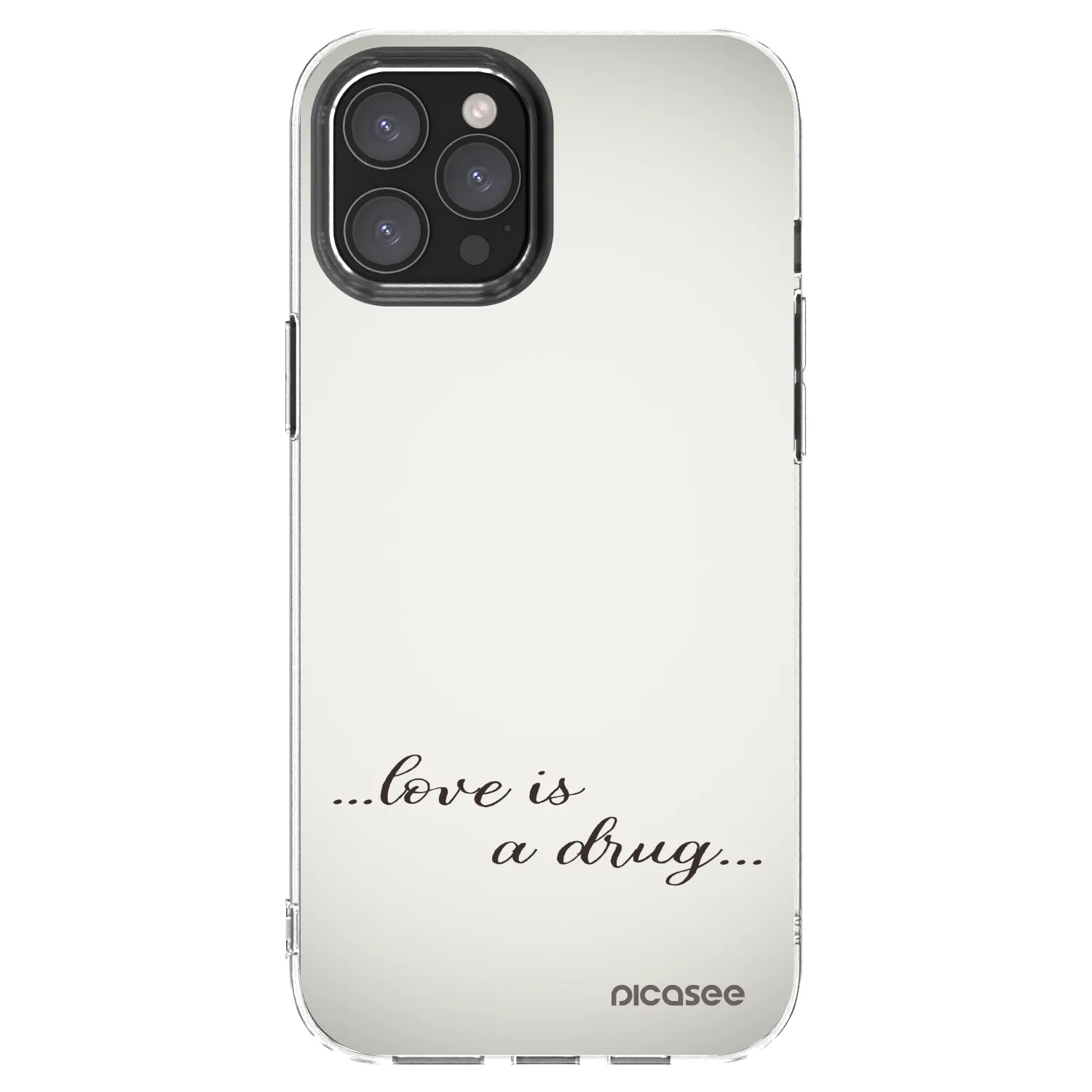 Picasee silikonska prozirna maskica za Apple iPhone 12 Pro Max - Love is a drug