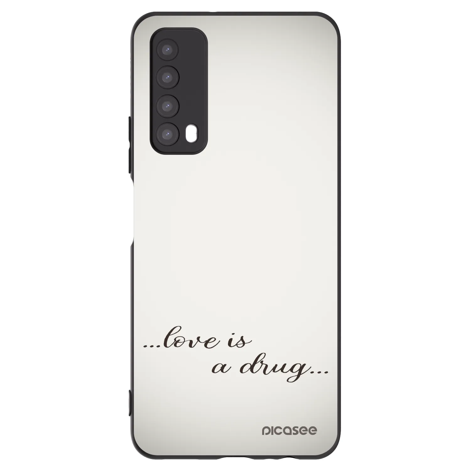 Picasee crna silikonska maskica za Huawei P Smart 2021 - Love is a drug