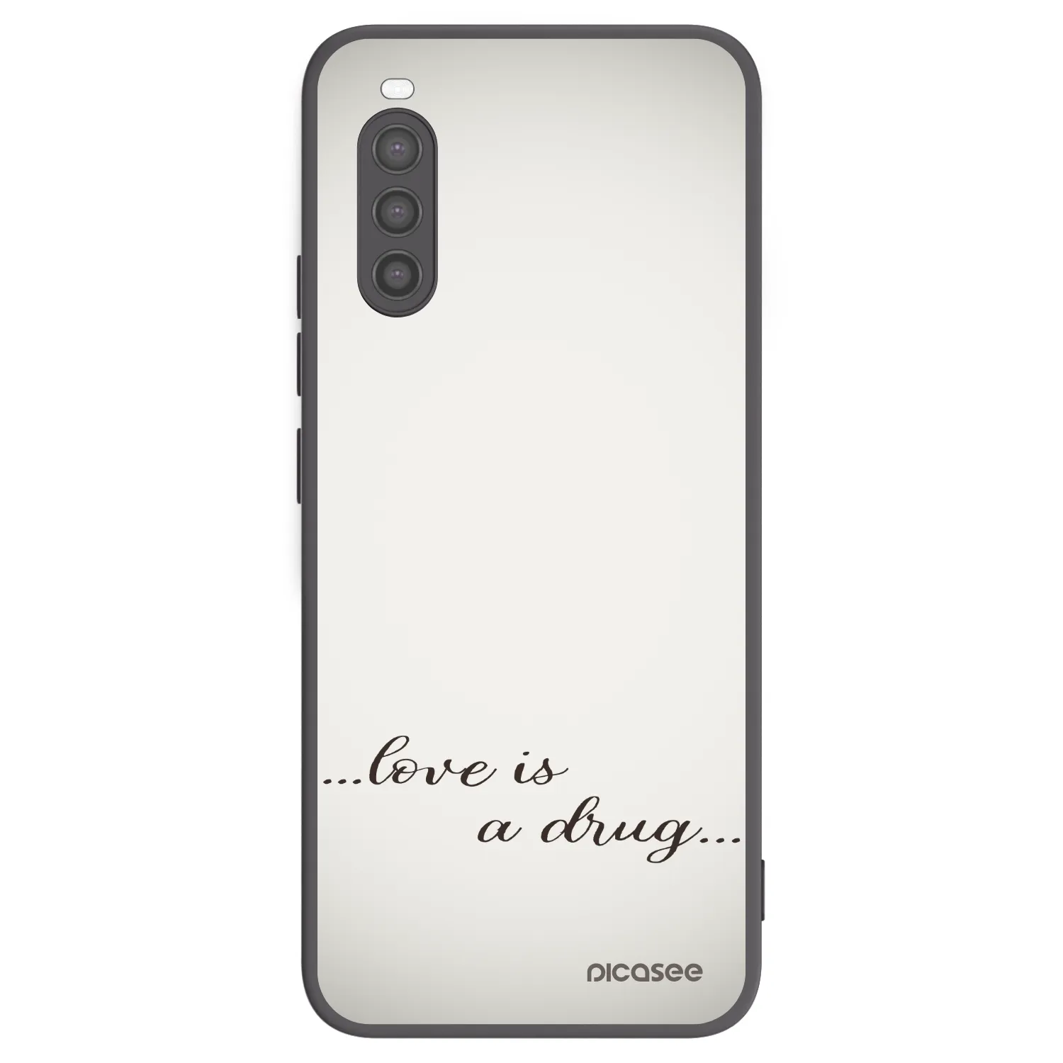 Picasee crna silikonska maskica za Sony Xperia 10 II - Love is a drug