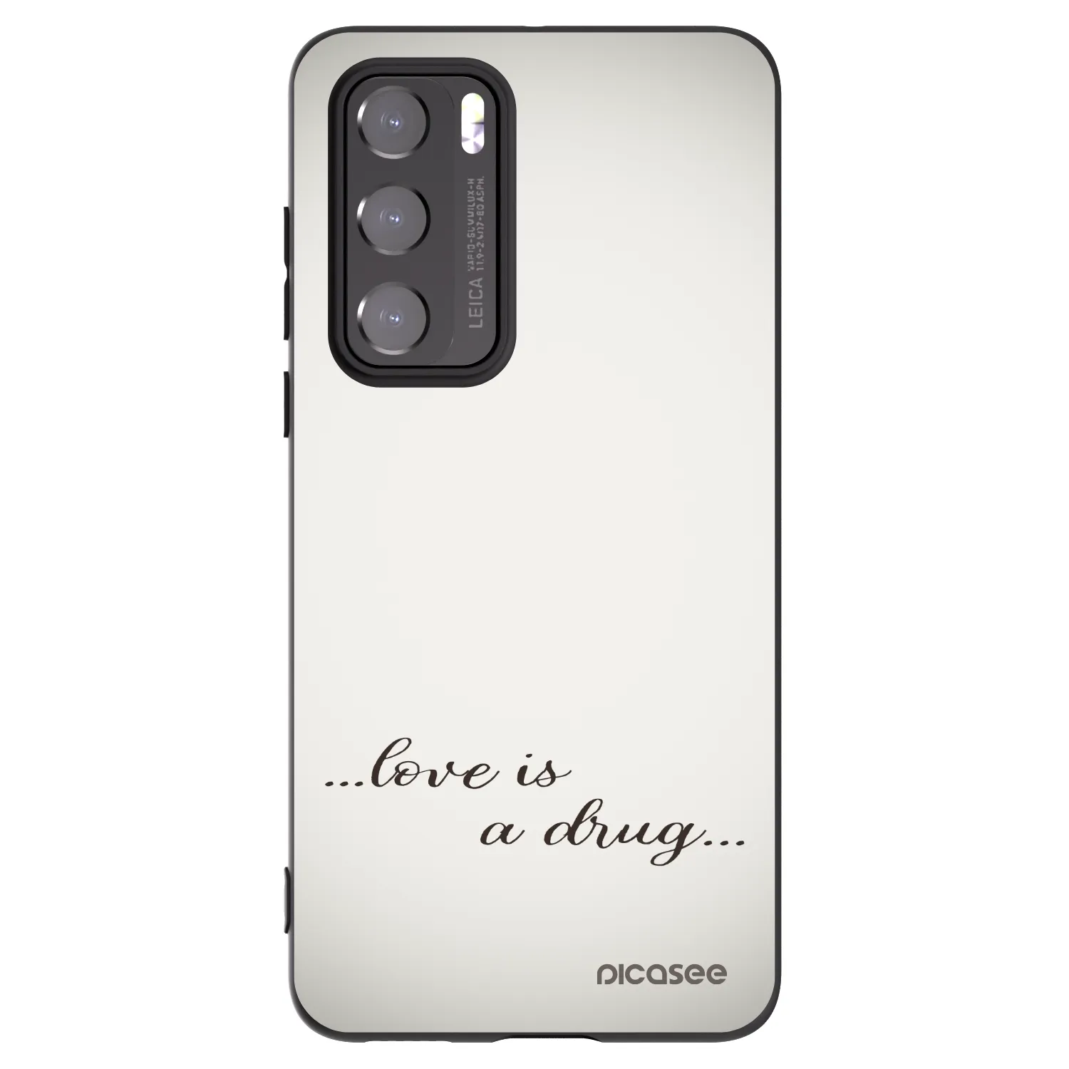 Picasee crna silikonska maskica za Huawei P40 - Love is a drug
