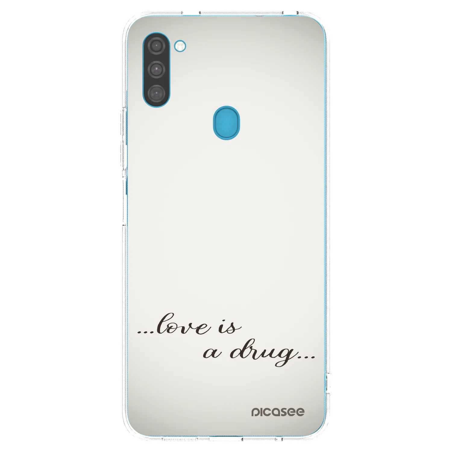Picasee silikonska prozirna maskica za Samsung Galaxy M11 - Love is a drug