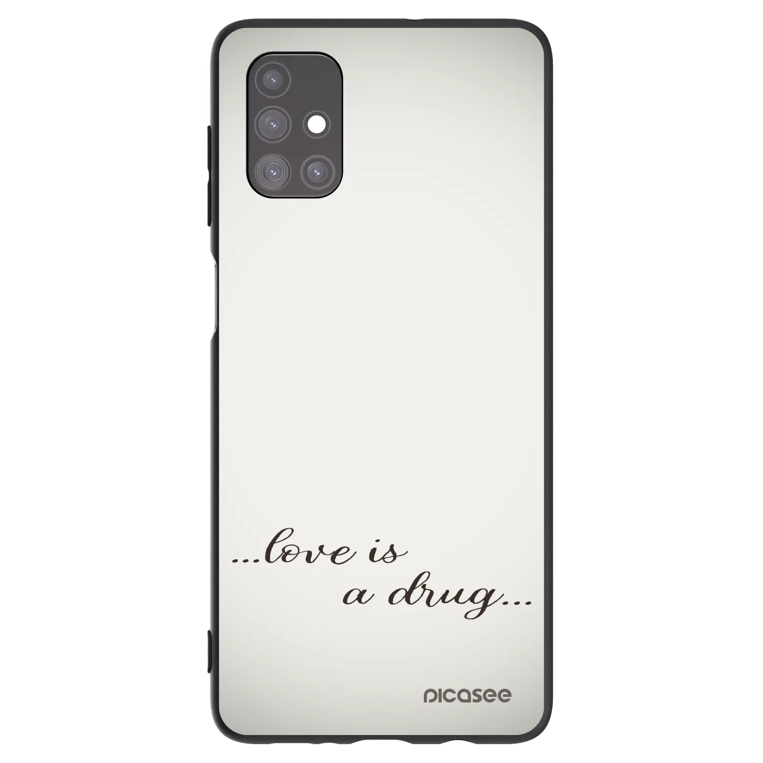 Picasee crna silikonska maskica za Samsung Galaxy M51 M515F - Love is a drug