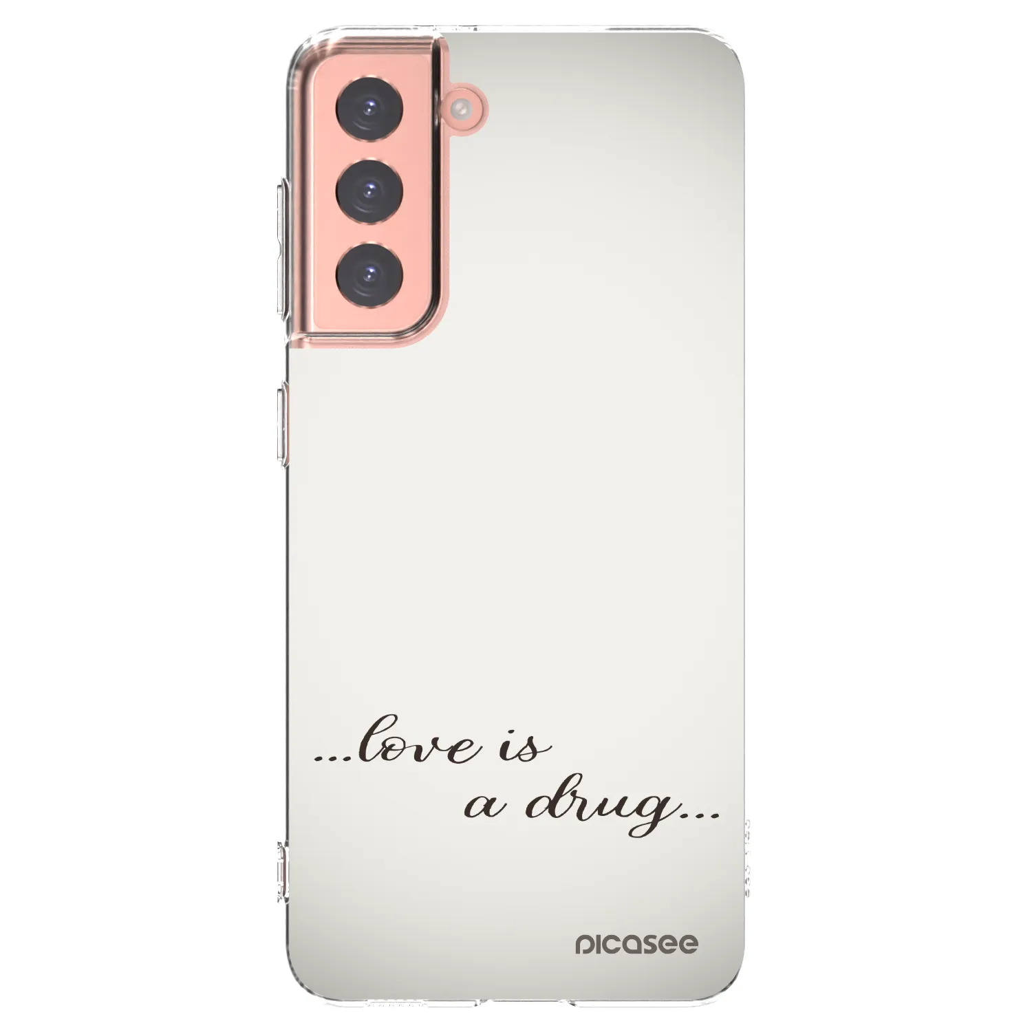 Picasee silikonska prozirna maskica za Samsung Galaxy S21 5G G991B - Love is a drug