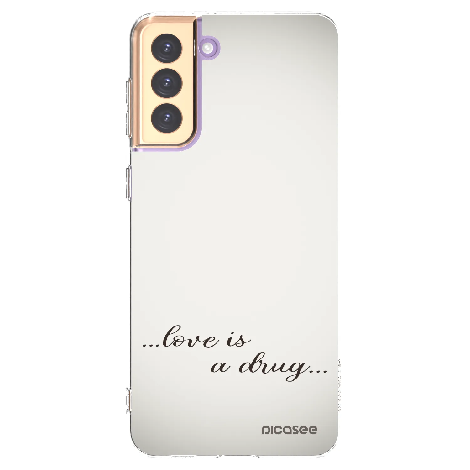 Picasee silikonska prozirna maskica za Samsung Galaxy S21+ 5G G996F - Love is a drug