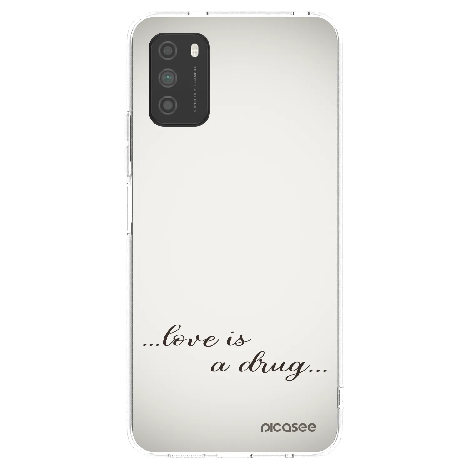 Picasee silikonska prozirna maskica za Xiaomi Poco M3 - Love is a drug