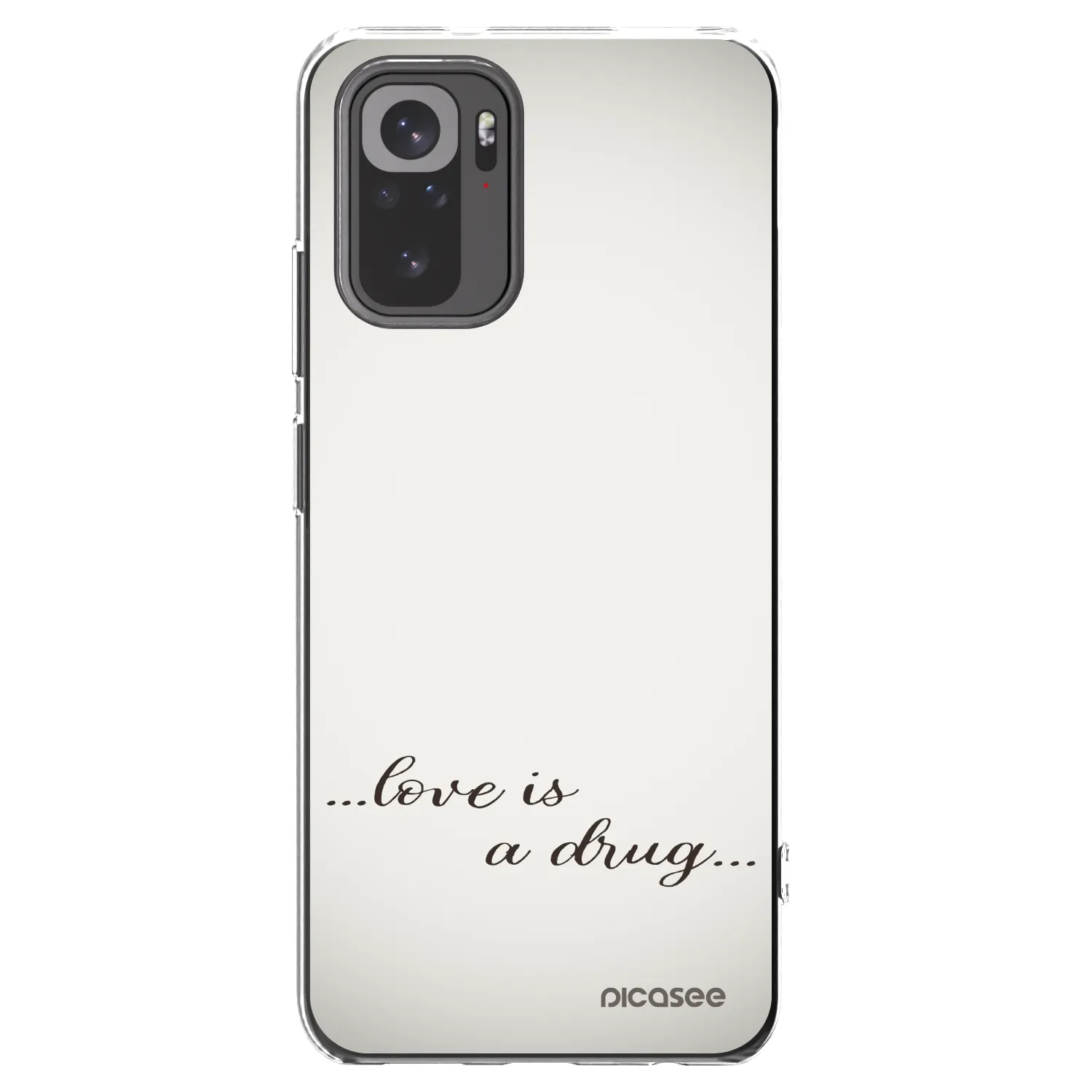 Picasee silikonska prozirna maskica za Xiaomi Redmi Note 10 - Love is a drug