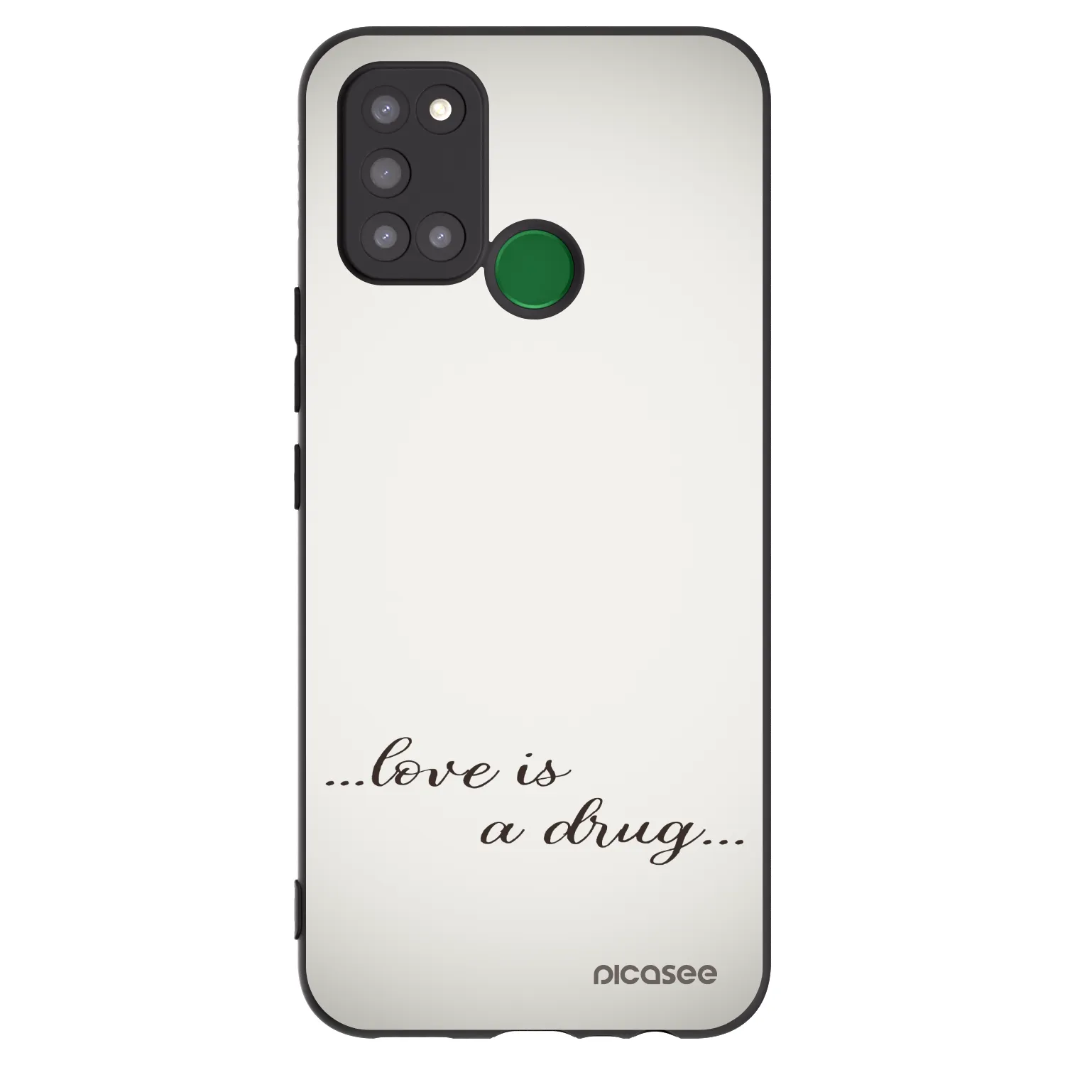 Picasee crna silikonska maskica za Realme 7i - Love is a drug