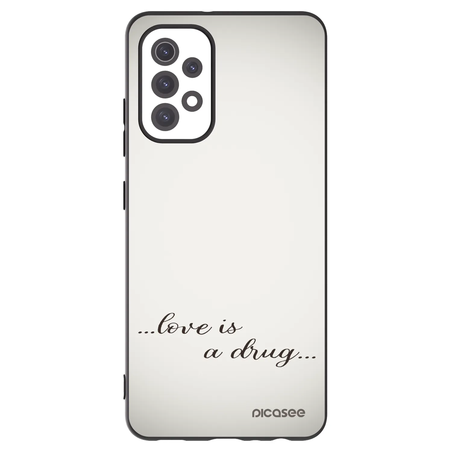 Picasee crna silikonska maskica za Samsung Galaxy A32 5G A326B - Love is a drug