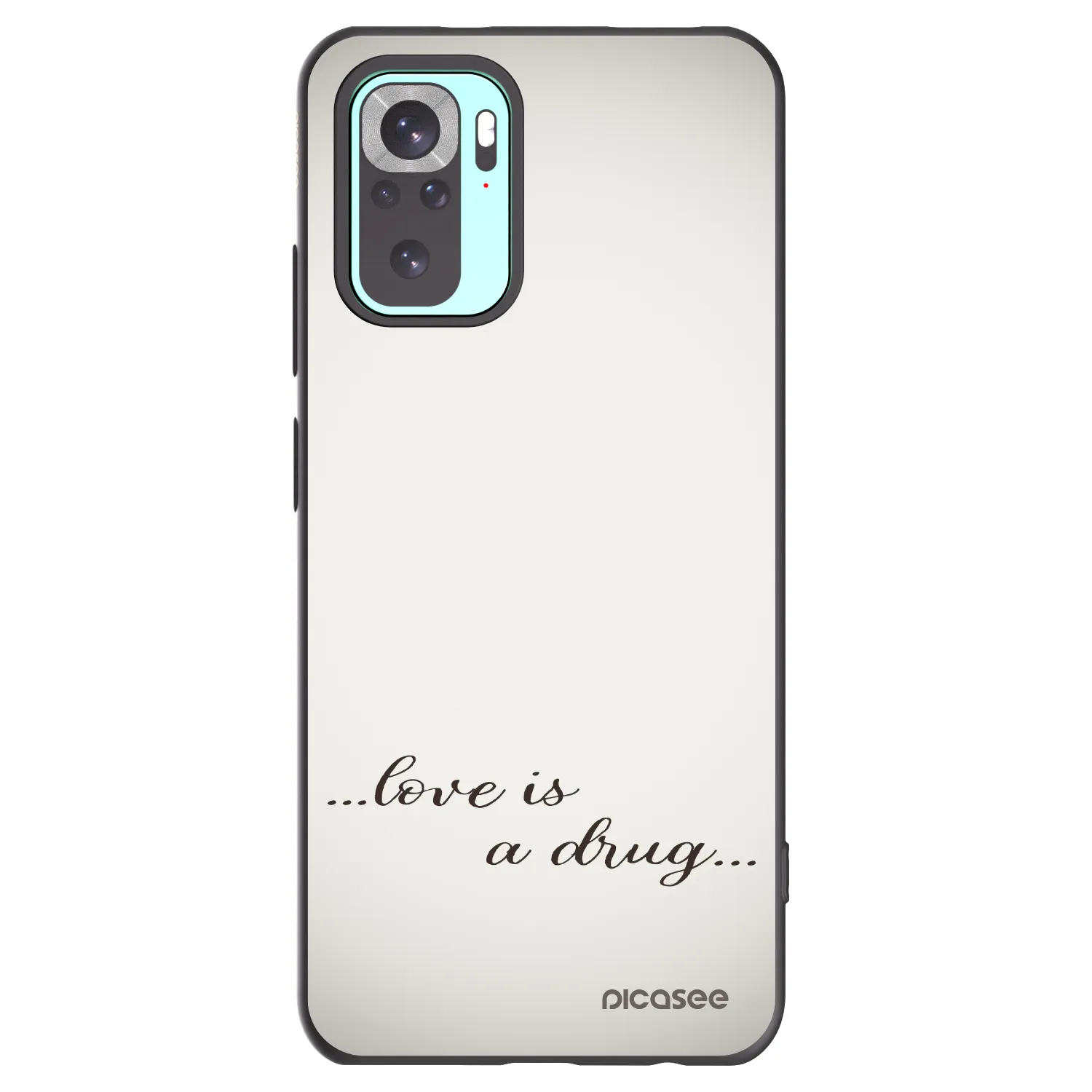 Picasee crna silikonska maskica za Xiaomi Redmi Note 10 Pro - Love is a drug
