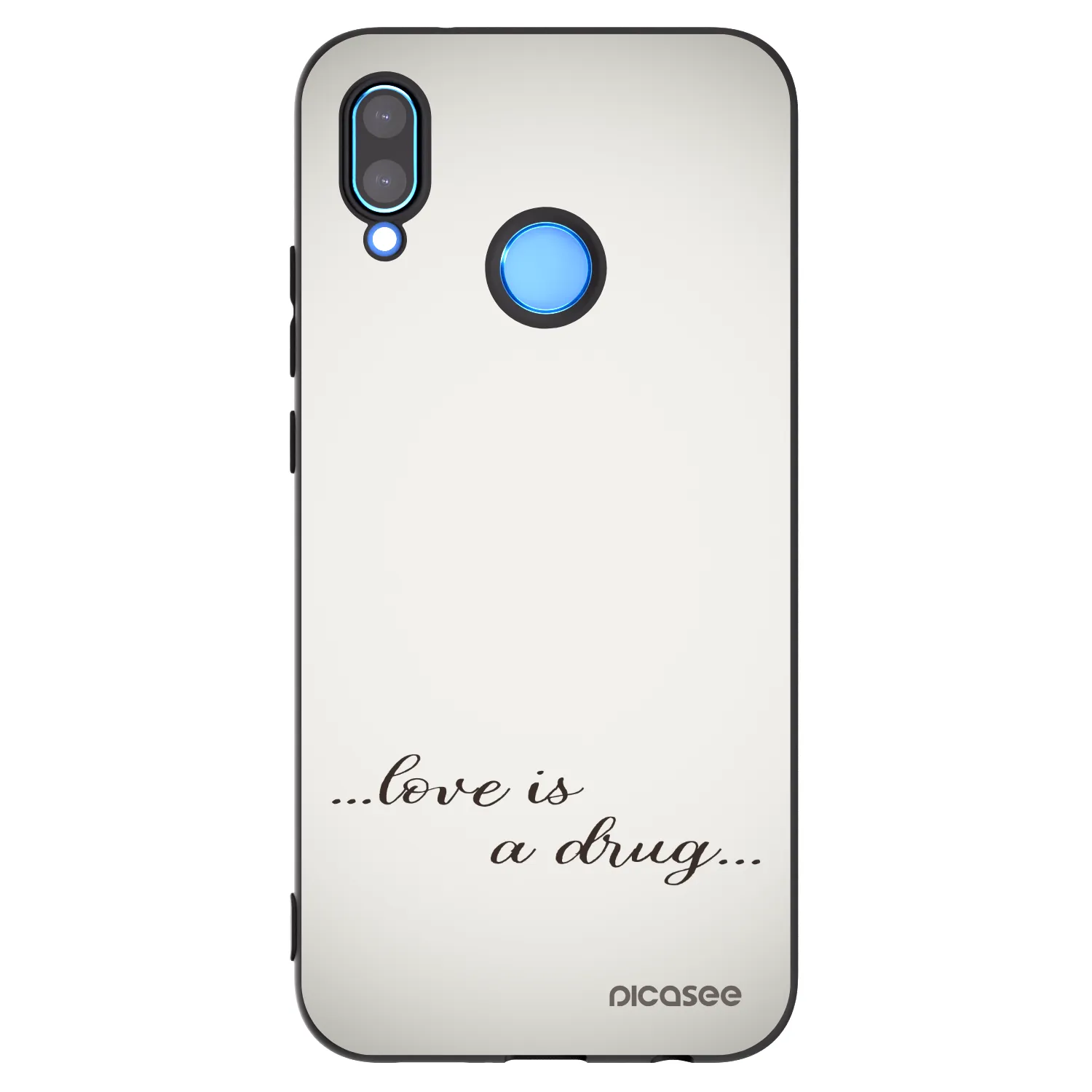 Picasee crna silikonska maskica za Huawei P20 Lite - Love is a drug