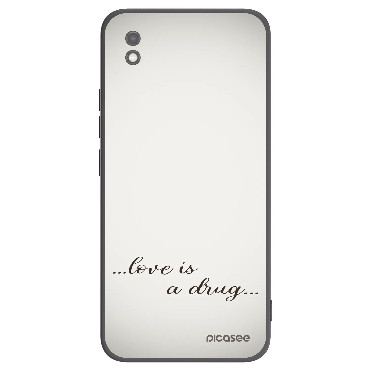 Picasee crna silikonska maskica za Xiaomi Redmi 9AT - Love is a drug