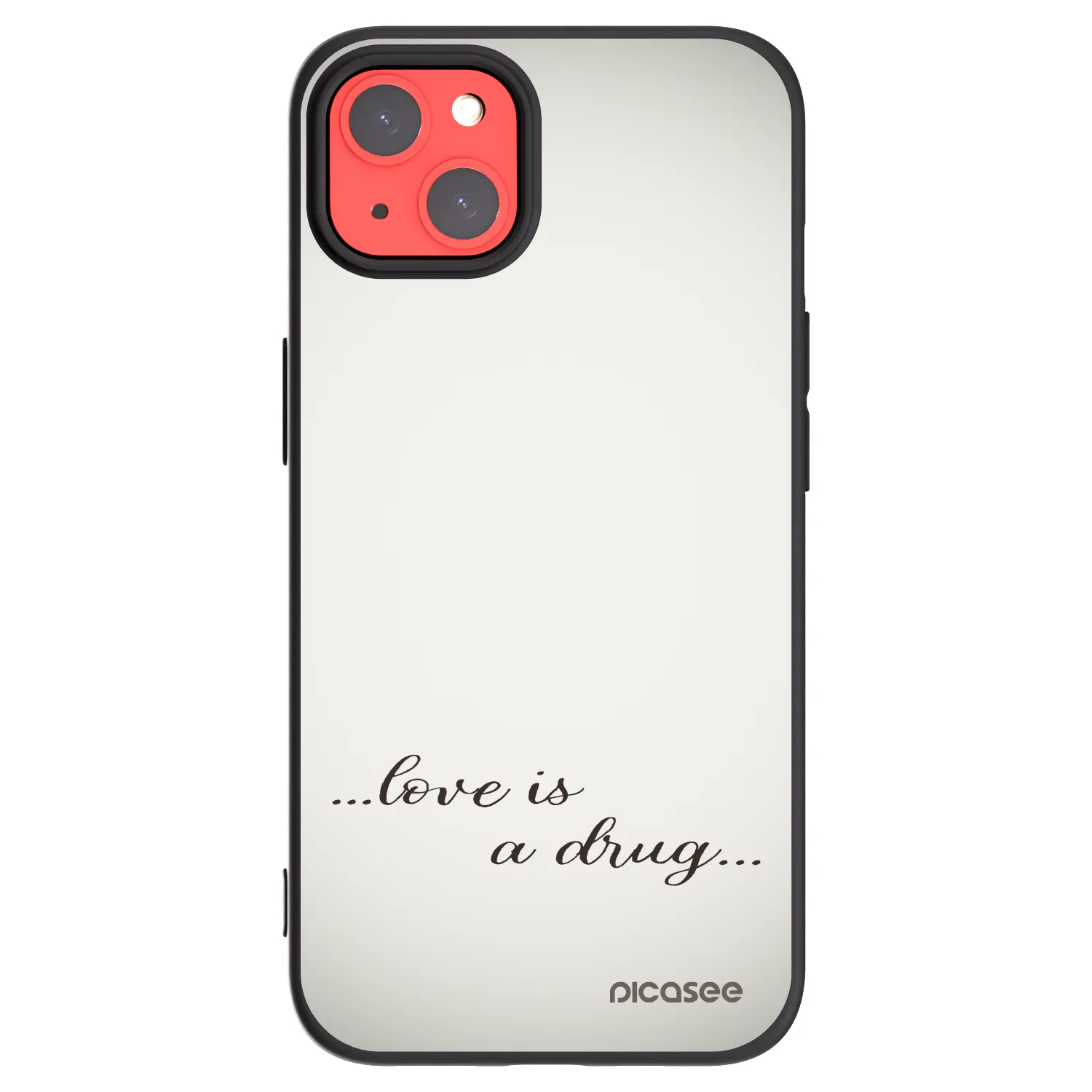 Picasee crna silikonska maskica za Apple iPhone 13 - Love is a drug