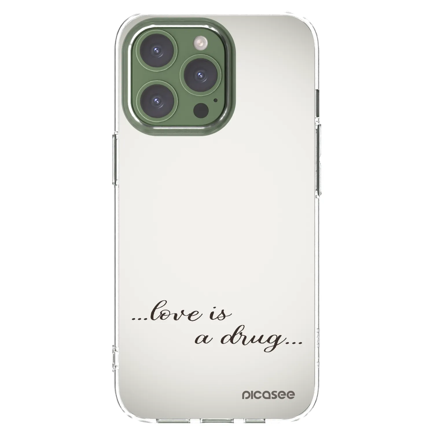 Picasee silikonska prozirna maskica za Apple iPhone 13 Pro - Love is a drug