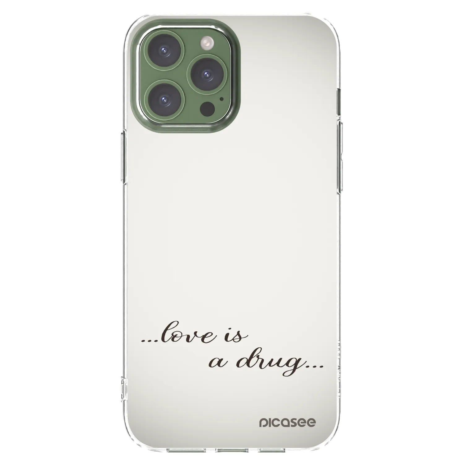 Picasee silikonska prozirna maskica za Apple iPhone 13 Pro Max - Love is a drug