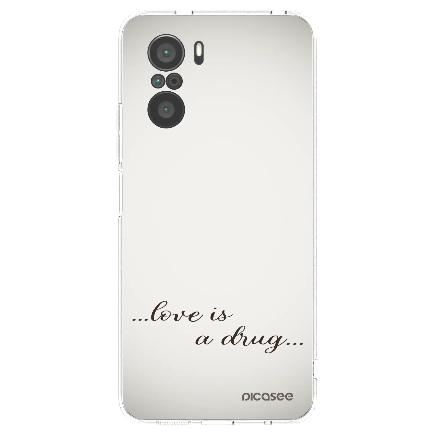 Picasee silikonska prozirna maskica za Xiaomi Poco F3 - Love is a drug