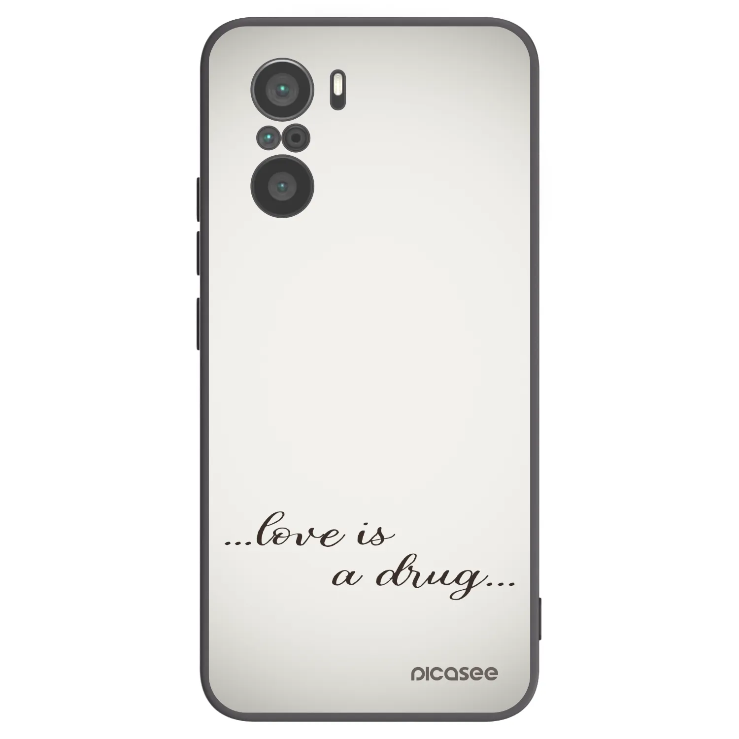 Picasee crna silikonska maskica za Xiaomi Poco F3 - Love is a drug