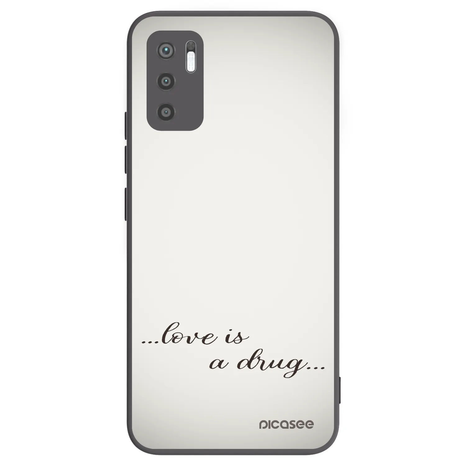 Picasee crna silikonska maskica za Xiaomi Redmi Note 10 5G - Love is a drug