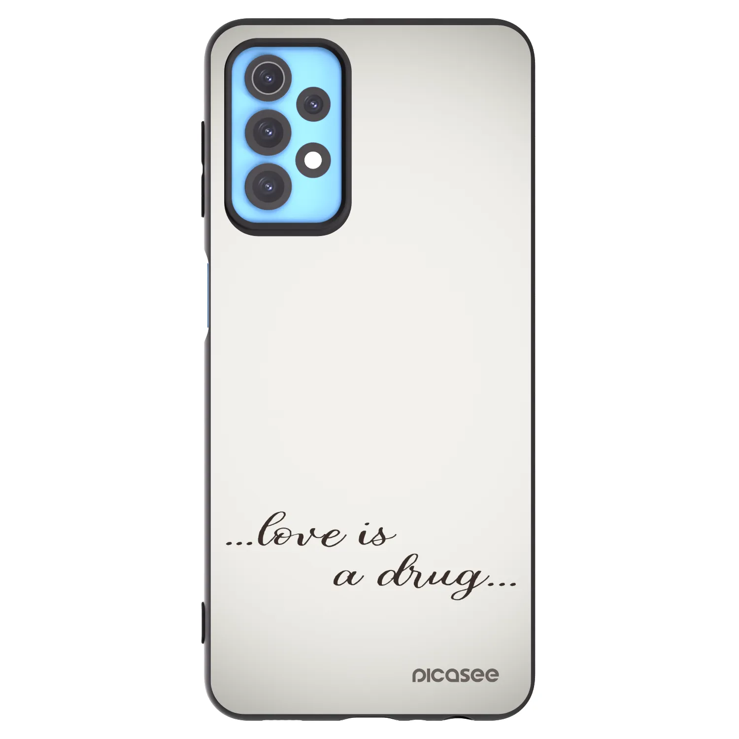 Picasee crna silikonska maskica za Samsung Galaxy A32 4G SM-A325F - Love is a drug