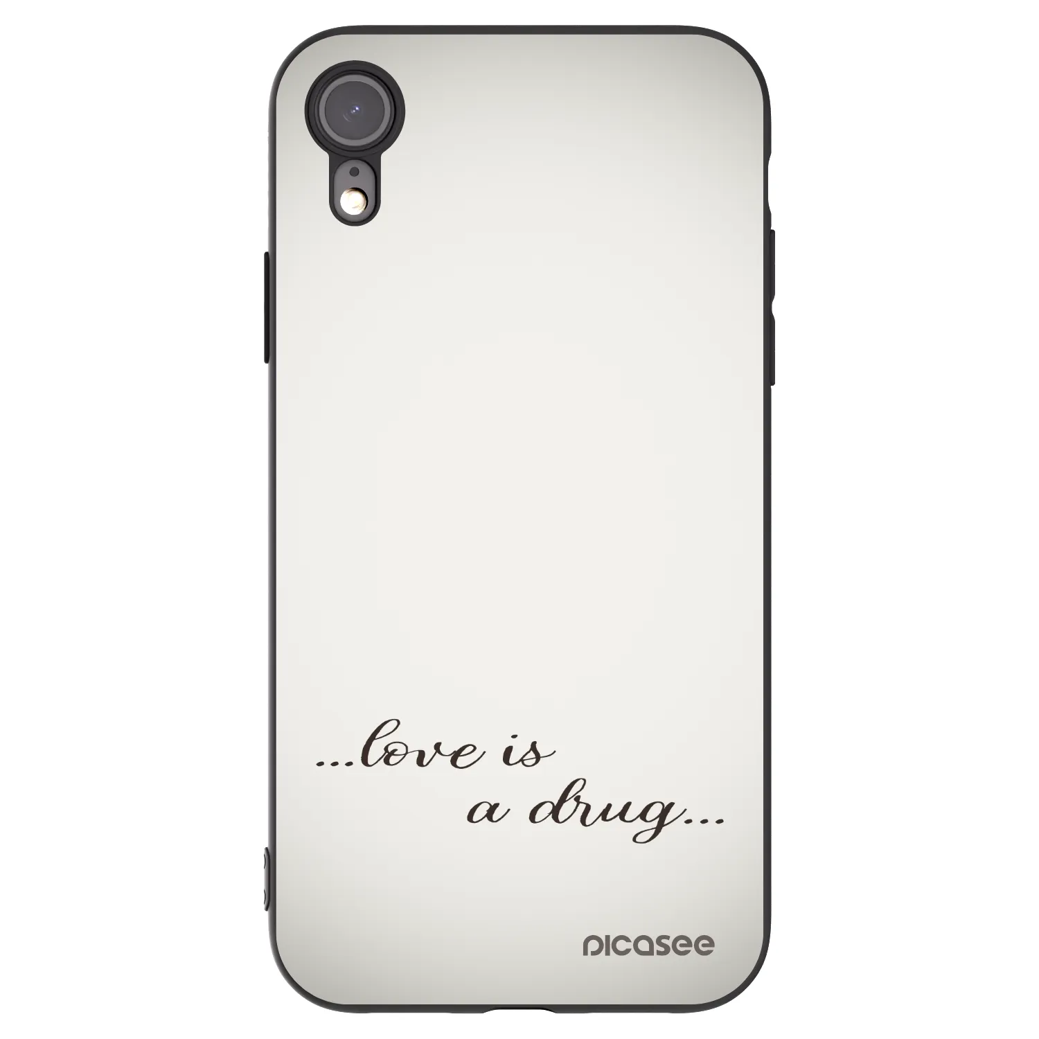 Picasee crna silikonska maskica za Apple iPhone 6 Plus/6S Plus - Love is a drug