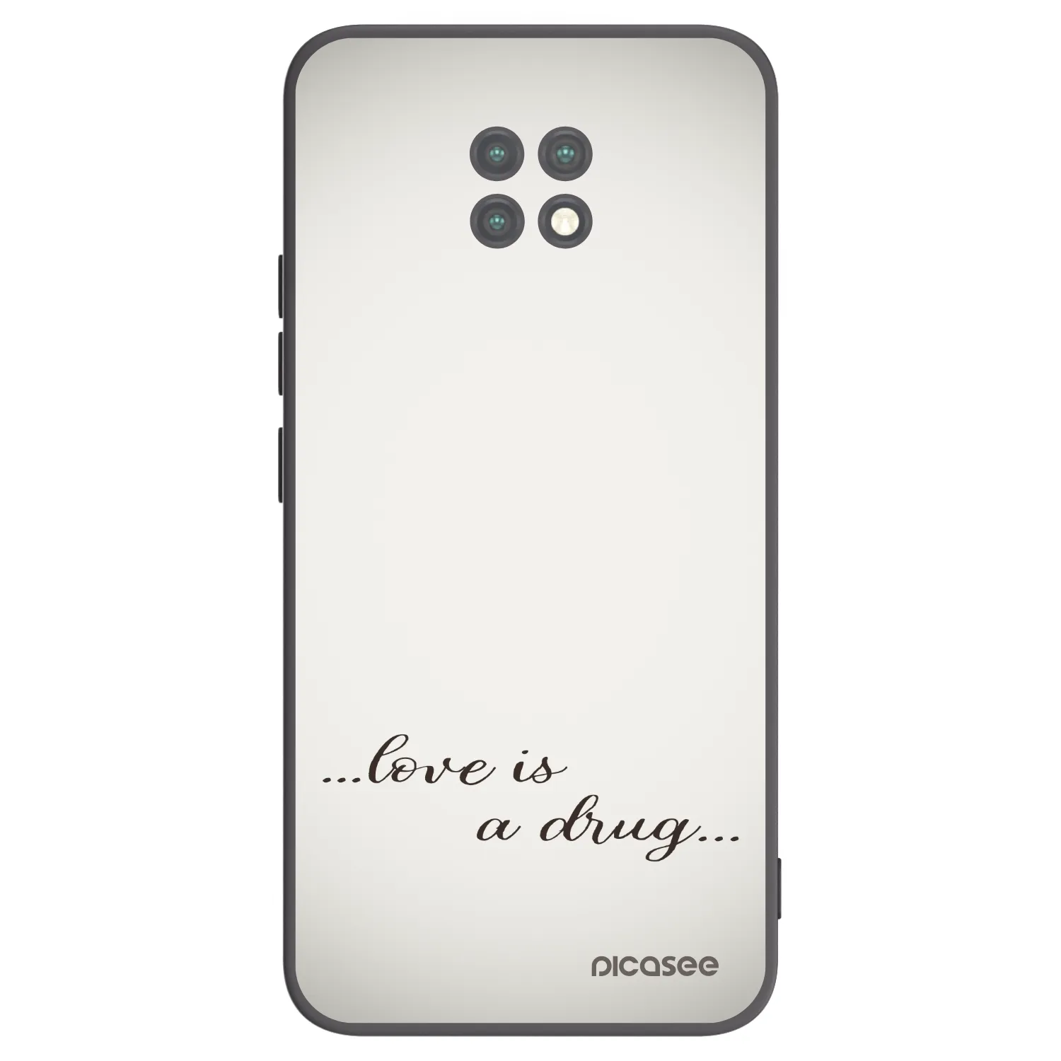 Picasee crna silikonska maskica za Xiaomi Redmi Note 9T - Love is a drug