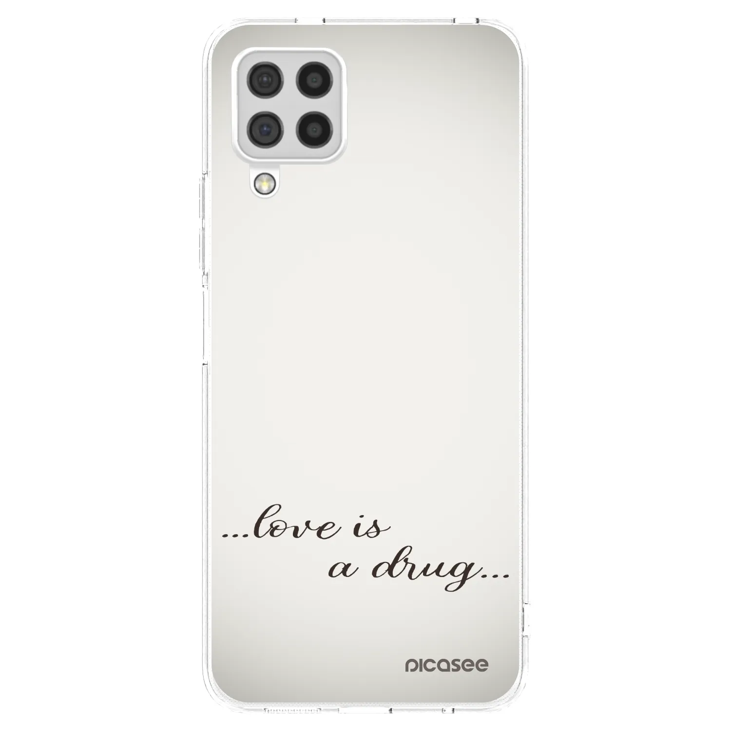 Picasee silikonska prozirna maskica za Samsung Galaxy A22 A225F 4G - Love is a drug