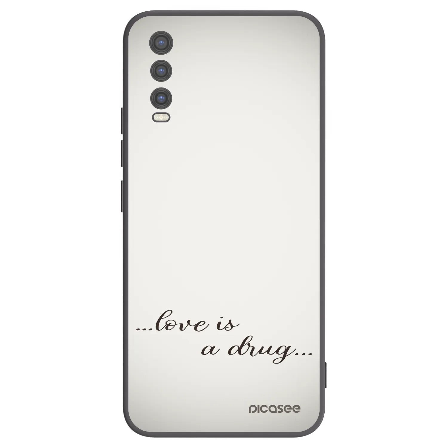 Picasee crna silikonska maskica za Vivo Y20s - Love is a drug